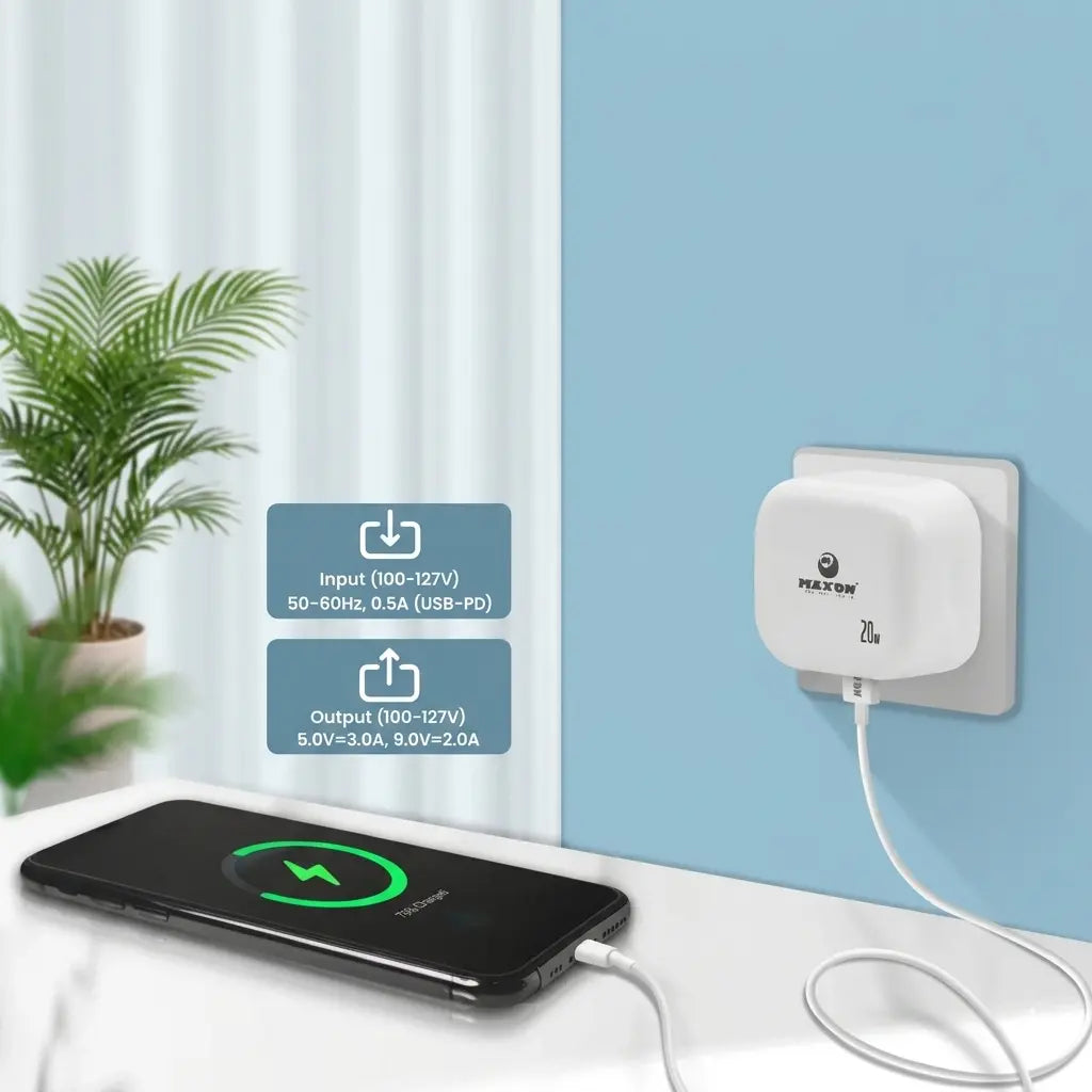 Maxon T-100 20W Fast Charger for iPhone (Type-C Power Adapter) - Urban Gear