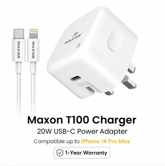 Maxon T-100 20W Fast Charger for iPhone (Type-C Power Adapter) - Urban Gear