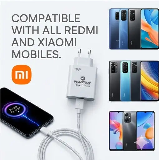 T - 300 120W Turbo Fast Charger (USB - C Hyper Power Adapter for Xiaomi & Redmi) - Urban Gear