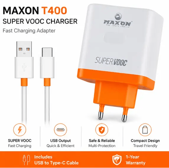 Maxon T-400 80W Super VOOC Charger